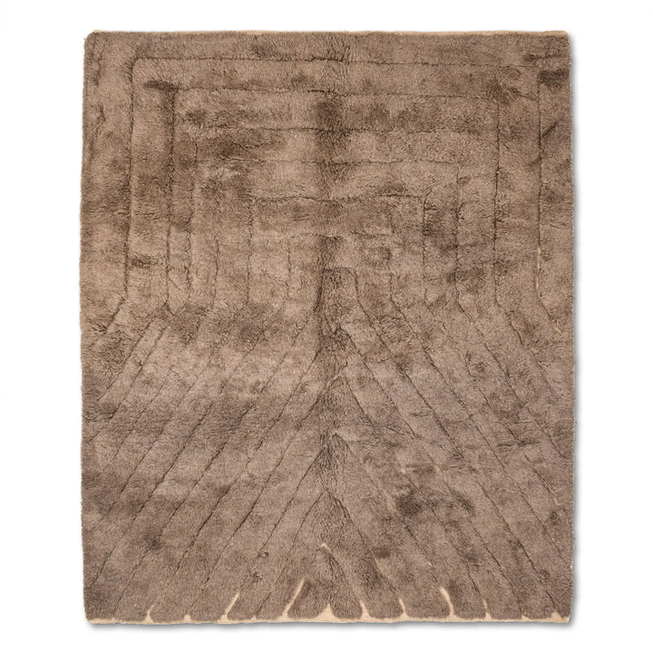 Earth-Tone Beni Mrirt Rug – Handwoven Wool Comfort