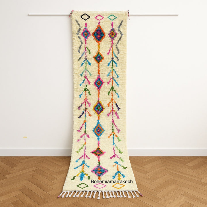 Colorful Moroccan Runner Rug – hand konekted moroccan rug