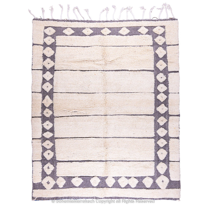 Handmade Beni Ourain Moroccan Wool Rug – Custom Berber Shag Carpet