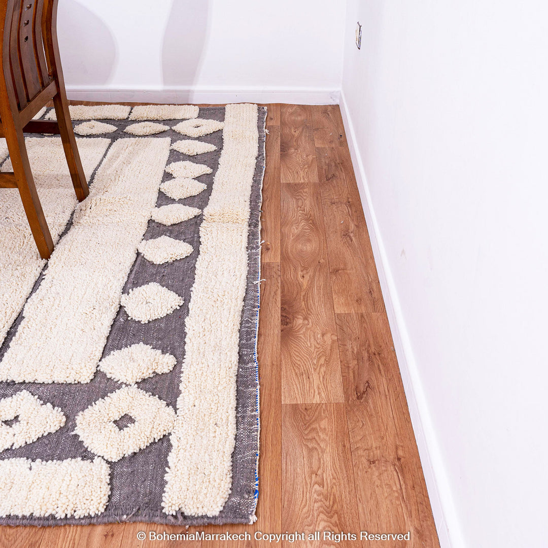 Handmade Beni Ourain Moroccan Wool Rug – Custom Berber Shag Carpet