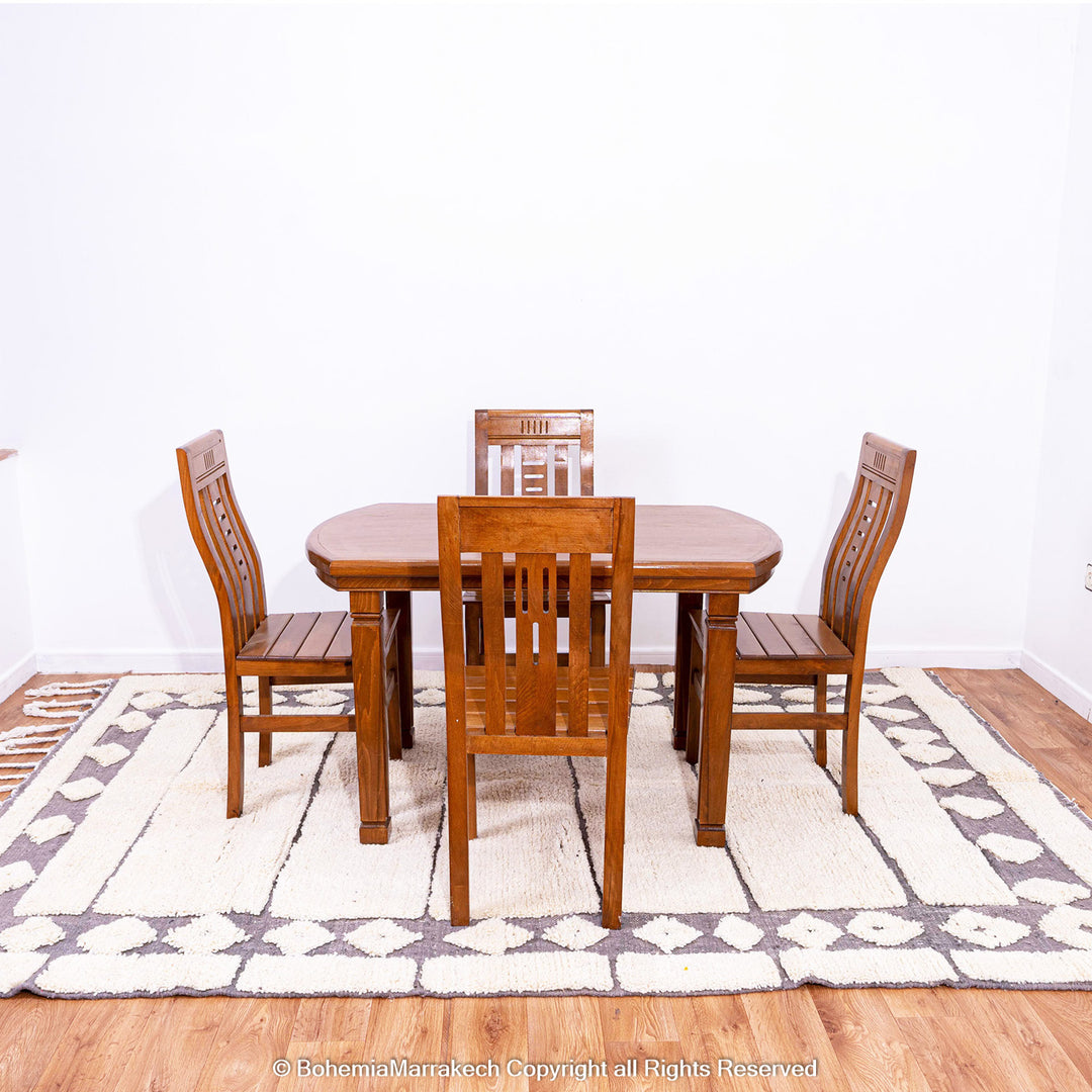 Handmade Beni Ourain Moroccan Wool Rug – Custom Berber Shag Carpet