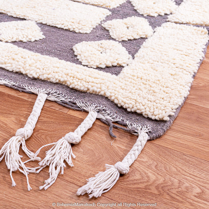 Handmade Beni Ourain Moroccan Wool Rug – Custom Berber Shag Carpet