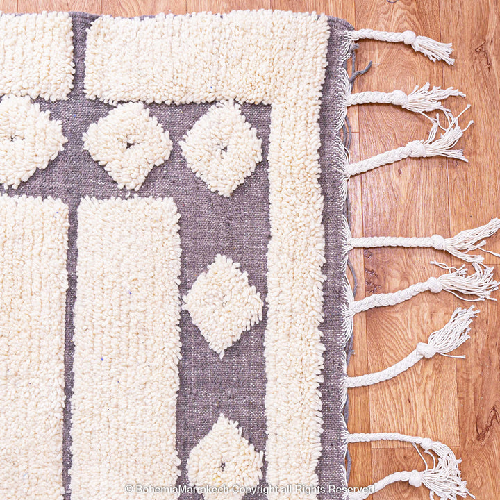 Handmade Beni Ourain Moroccan Wool Rug – Custom Berber Shag Carpet