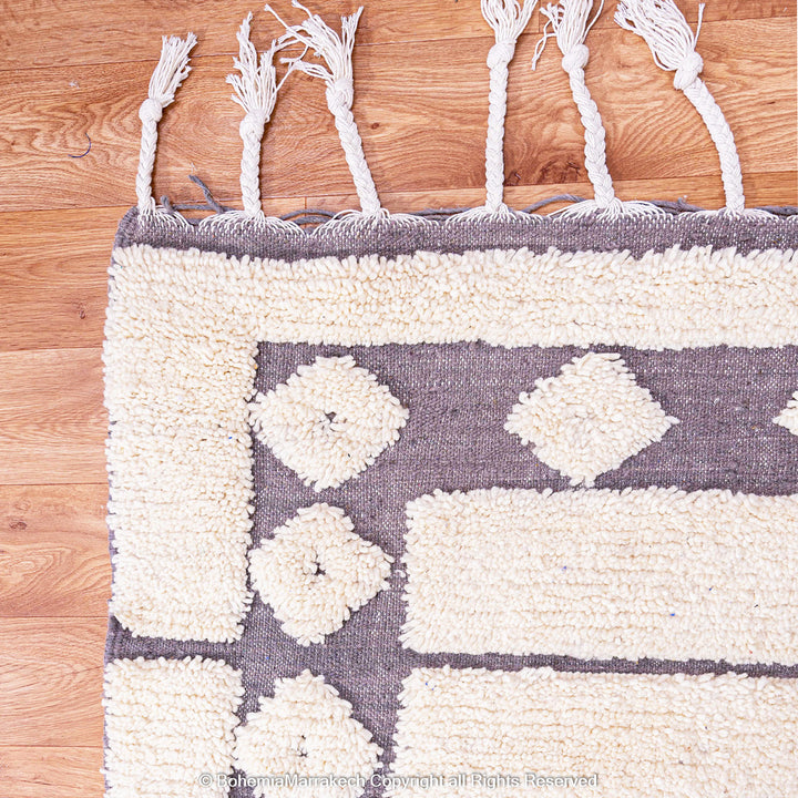 Handmade Beni Ourain Moroccan Wool Rug – Custom Berber Shag Carpet