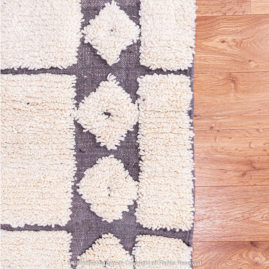 Handmade Beni Ourain Moroccan Wool Rug – Custom Berber Shag Carpet