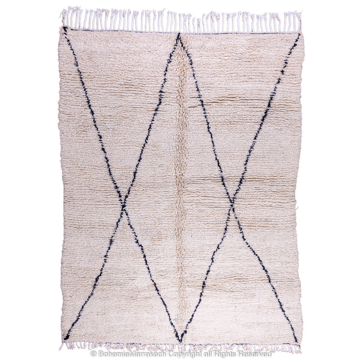 black and white moroccan rug - Handmade Wool Rug - moroccan rug