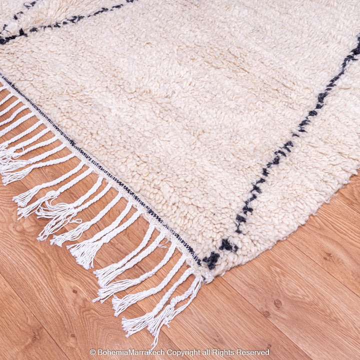 black and white moroccan rug - Handmade Wool Rug - moroccan rug