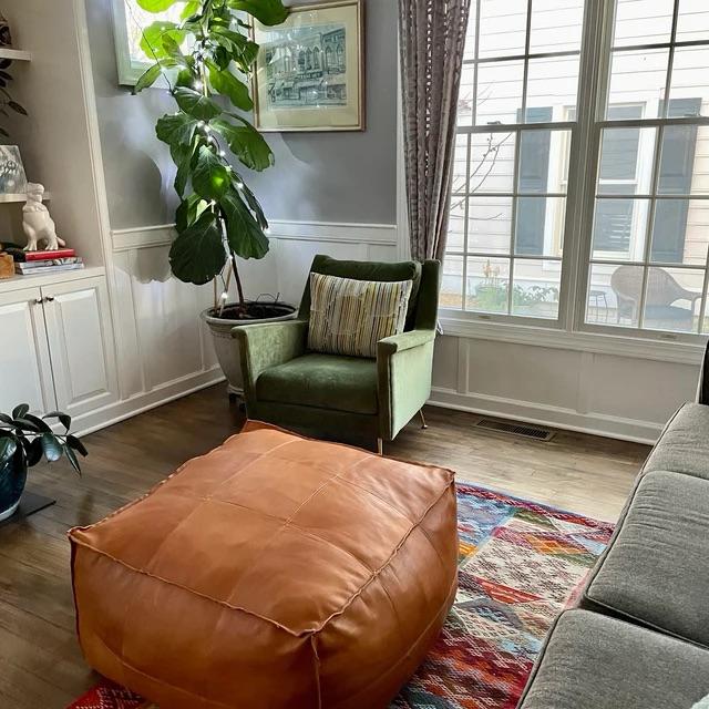 Handmade Moroccan Leather Pouf Cover – Genuine Leather