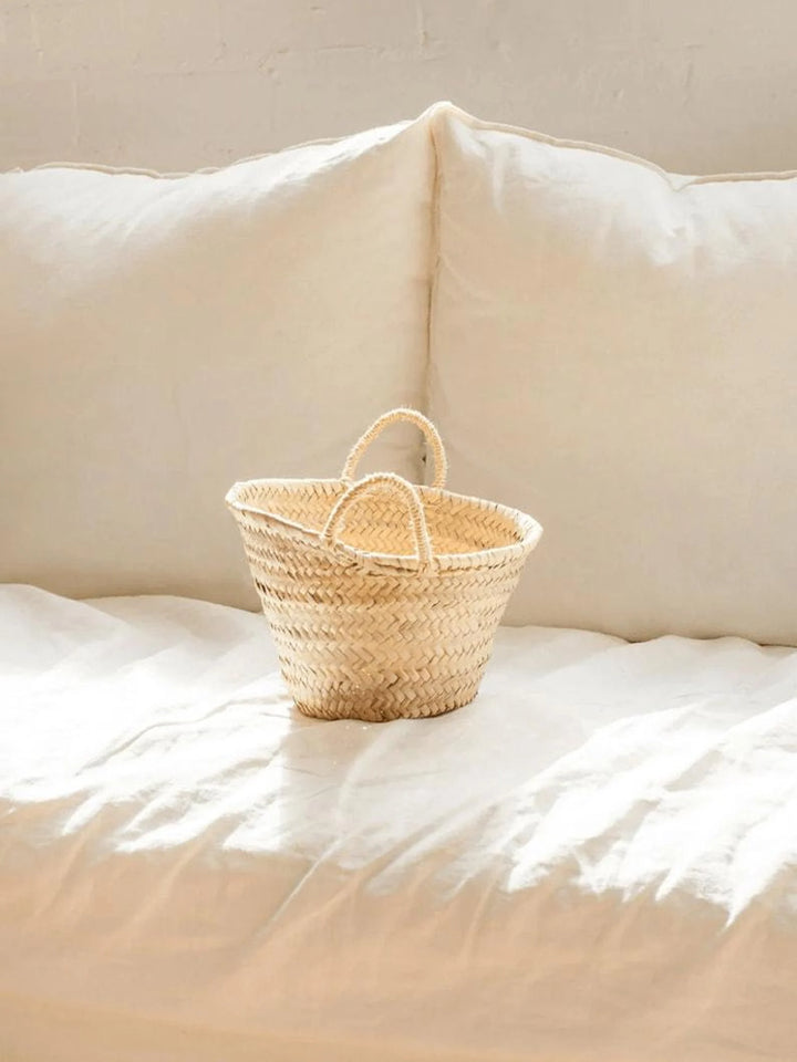 Personalized Moroccan Straw Basket: Embroidered Beach Tote, Bridal Shower Bag