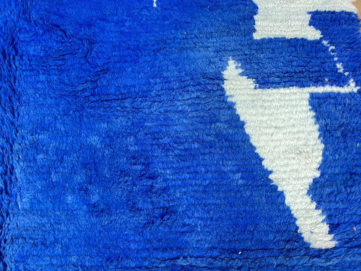 Custom blue moroccan rug – Abstract Modern Design