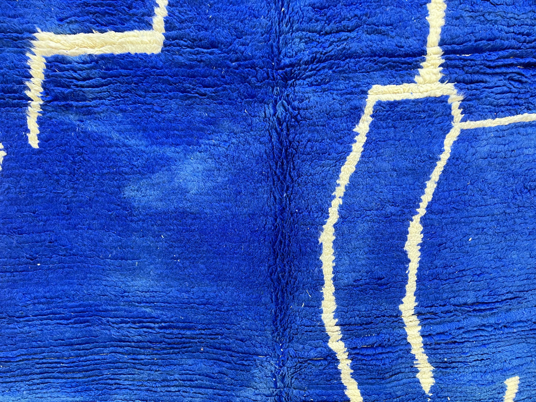 Custom blue moroccan rug – Abstract Modern Design
