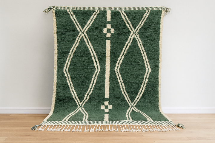 Green Moroccan rug
