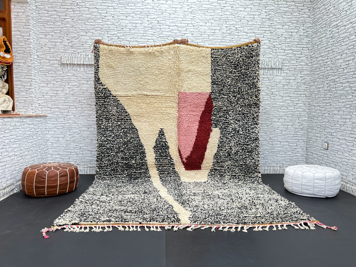 Abstract Moroccan Rug – Handmade Wool Berber Carpet