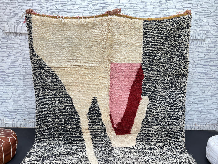 Abstract Moroccan Rug – Handmade Wool Berber Carpet