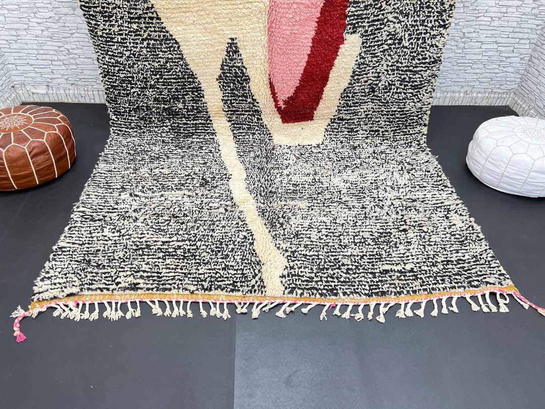 Abstract Moroccan Rug – Handmade Wool Berber Carpet
