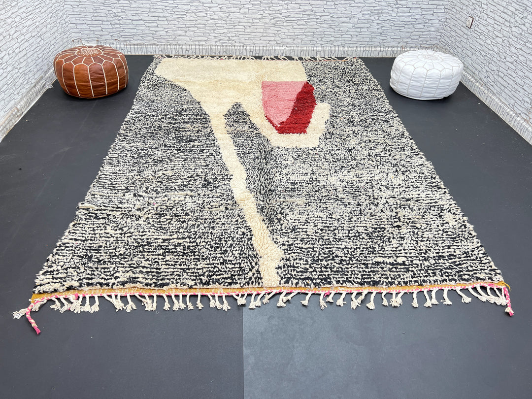 Abstract Moroccan Rug – Handmade Wool Berber Carpet