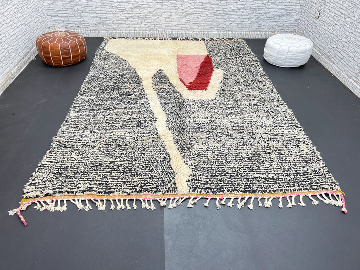 Abstract Moroccan Rug – Handmade Wool Berber Carpet