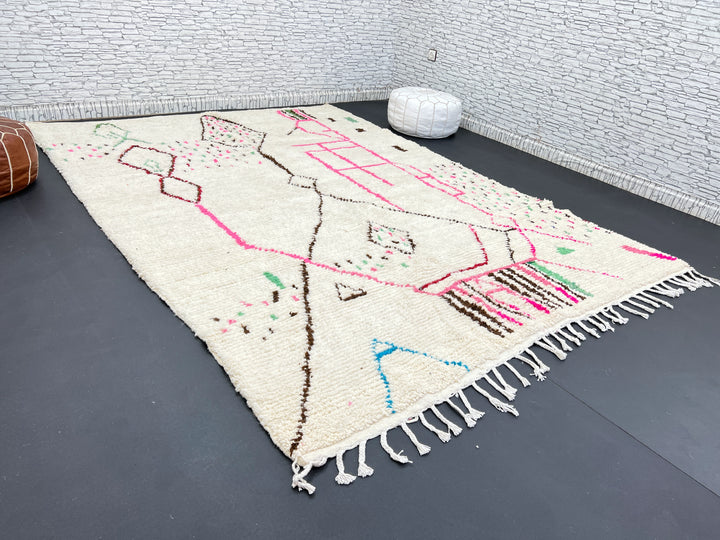 Azilal Moroccan Rug – Handmade Wool Abstract Carpet