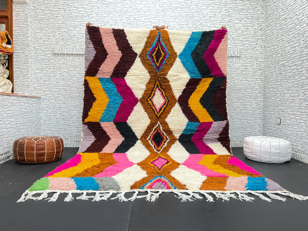 Colorful Moroccan Rug – Handmade Wool Berber Carpet
