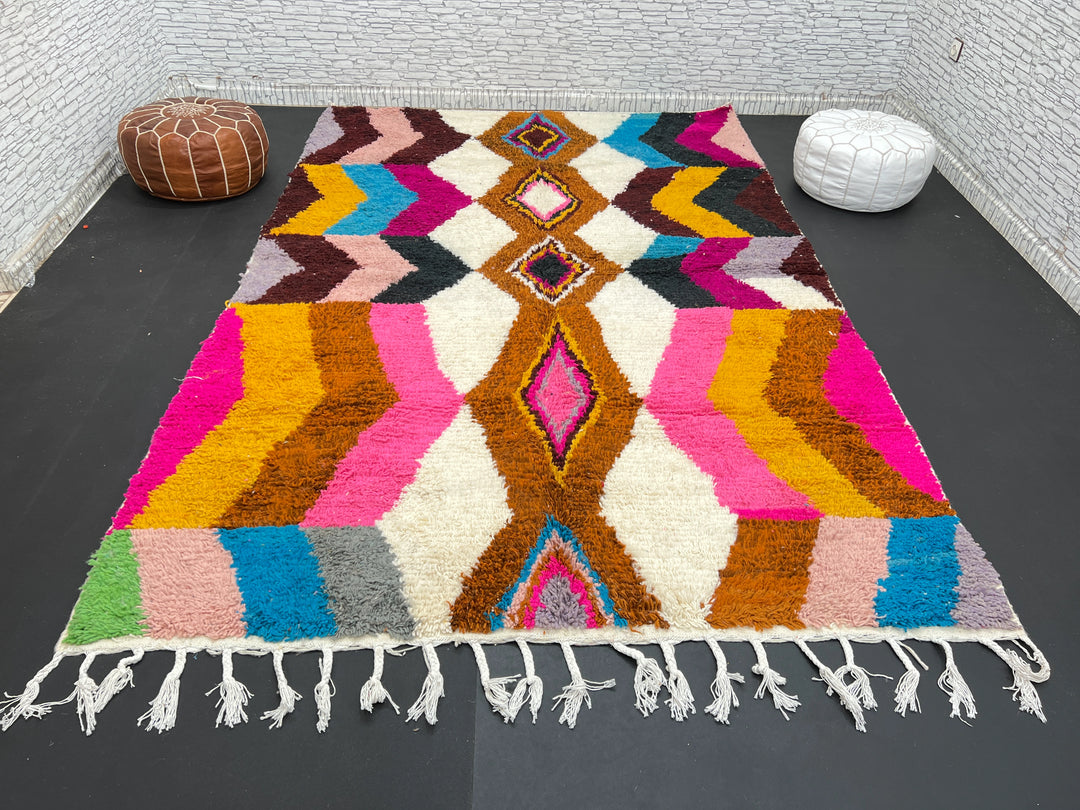Colorful Moroccan Rug – Handmade Wool Berber Carpet
