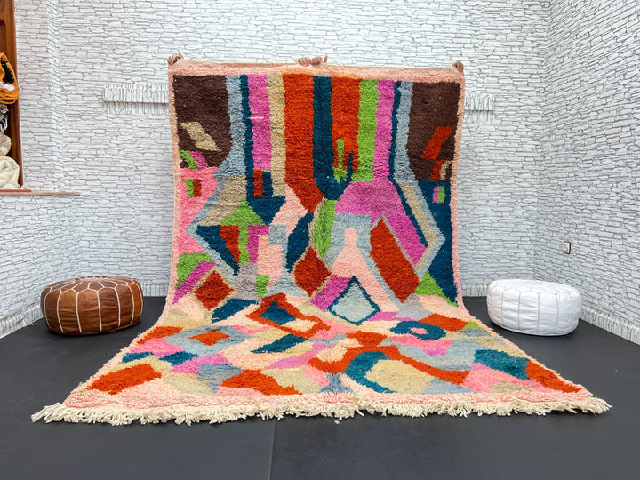Colorful Moroccan Wool Rug – Handmade Berber Carpet