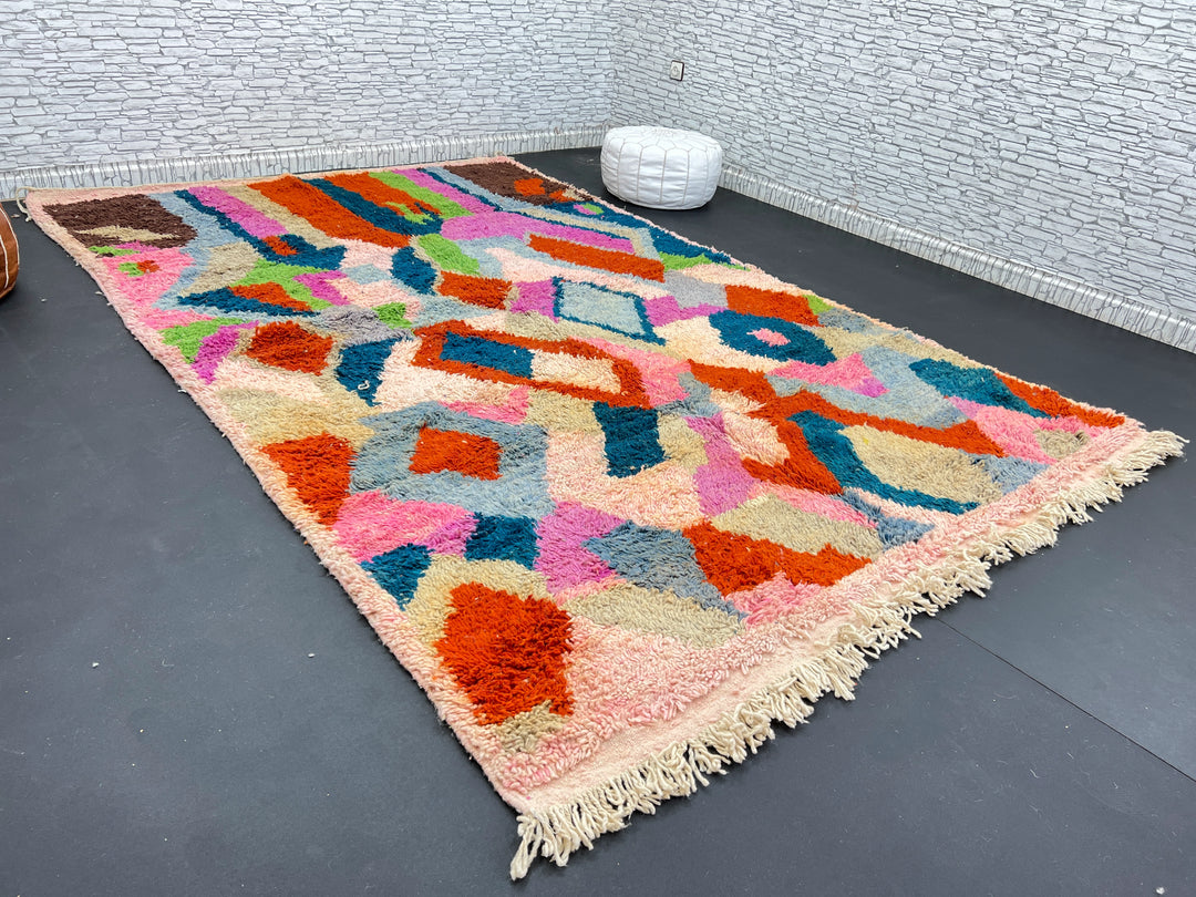 Colorful Moroccan Wool Rug – Handmade Berber Carpet