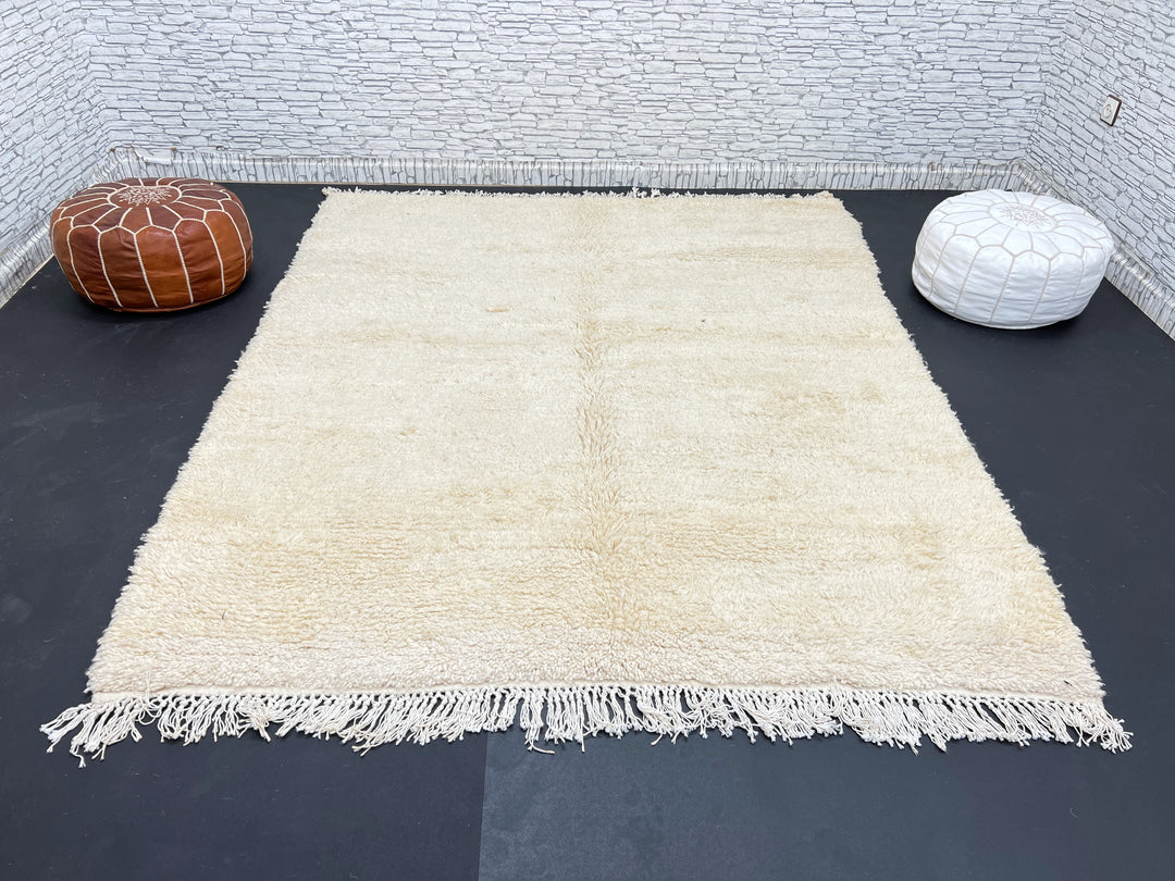 Cream Beni Ourain Rug – Handmade Moroccan Wool Rug