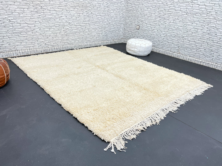 Cream Beni Ourain Rug – Handmade Moroccan Wool Rug