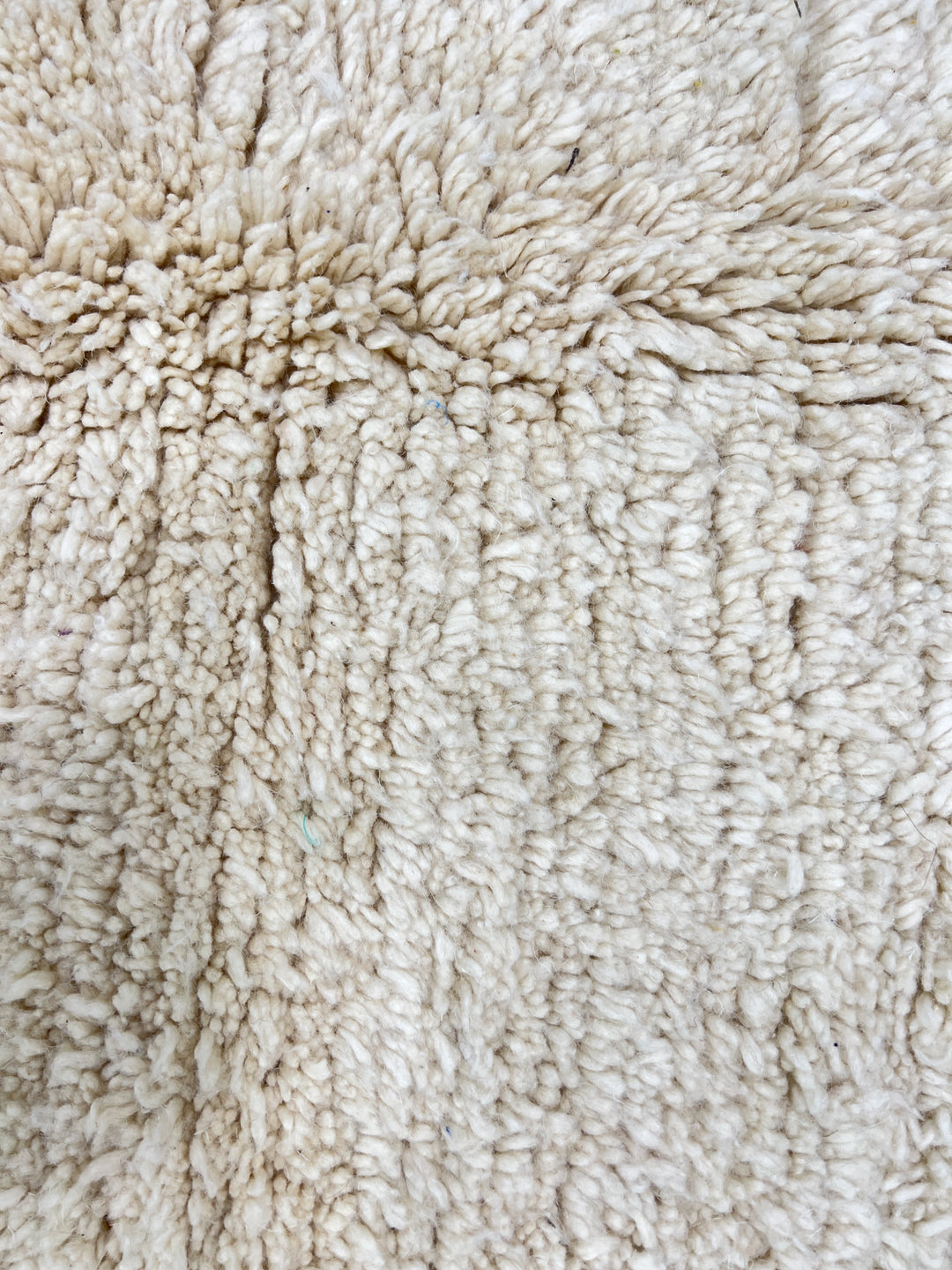 Round Cream Moroccan Wool Rug