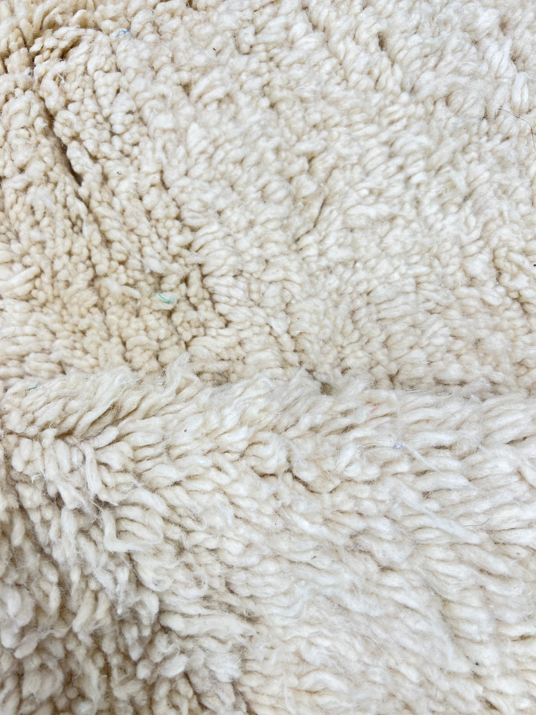 Round Cream Moroccan Wool Rug