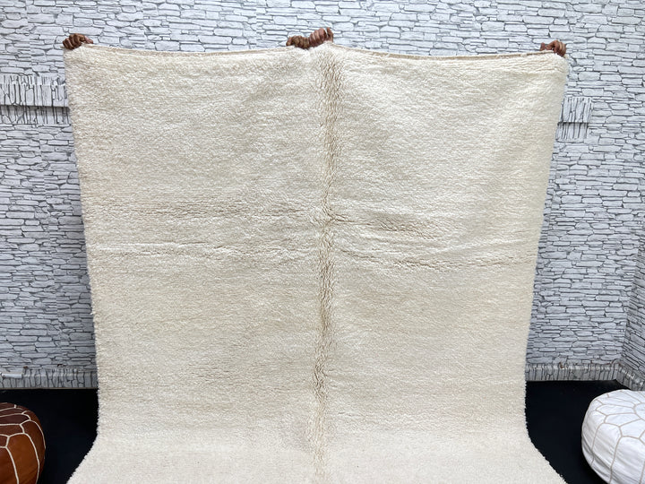 White moroccan rug - Beni ourian wool rug