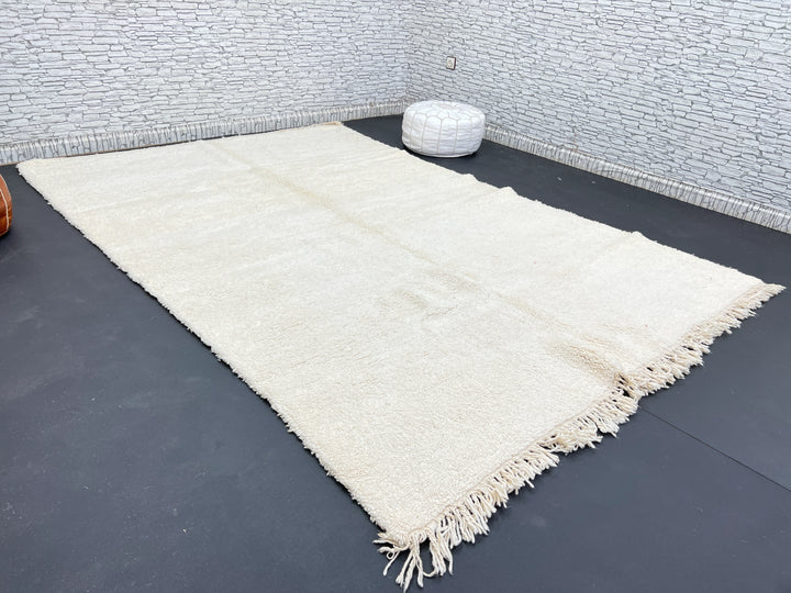 White moroccan rug - Beni ourian wool rug