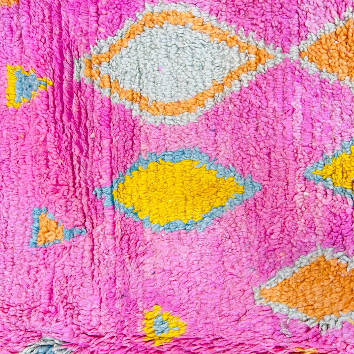 Colorful vintage Moroccan rug with diamond and cross motifs – Rug 640 (237x158 cm)

