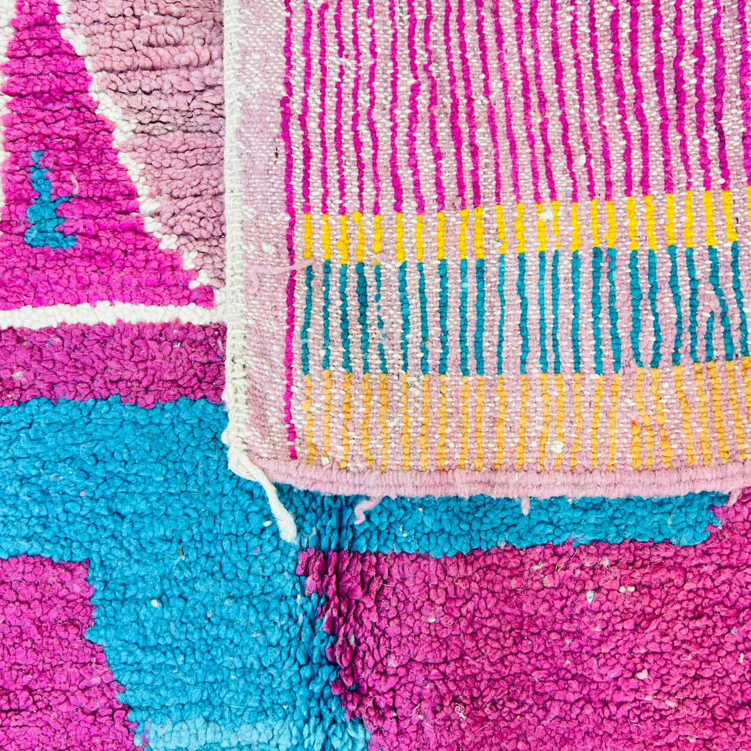 Colorful vintage Moroccan wool rug with abstract patterns – Rug 634 (272x158 cm)

