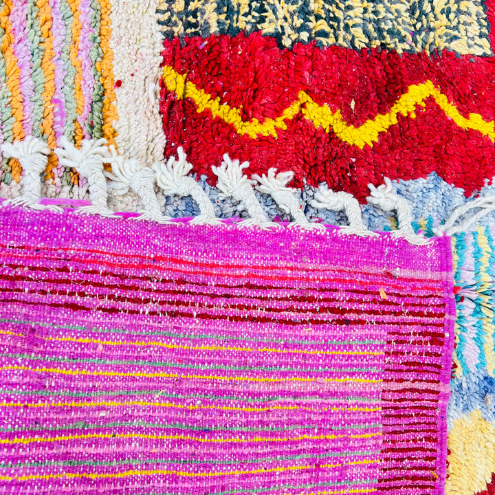 Vintage Moroccan Rug 637 – Colorful Handmade Wool Patchwork Rug

