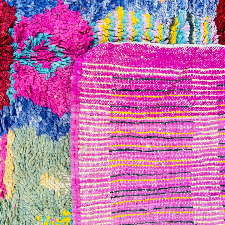 Vintage Moroccan Rug 637 – Colorful Handmade Wool Patchwork Rug

