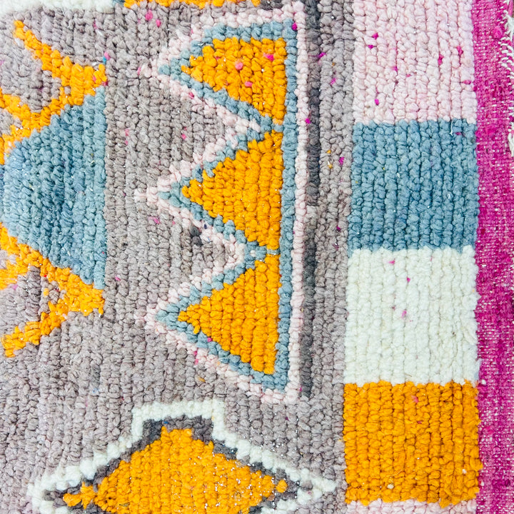 Colorful vintage Moroccan wool rug with geometric Berber motifs – Rug 661 – 263x160 cm

