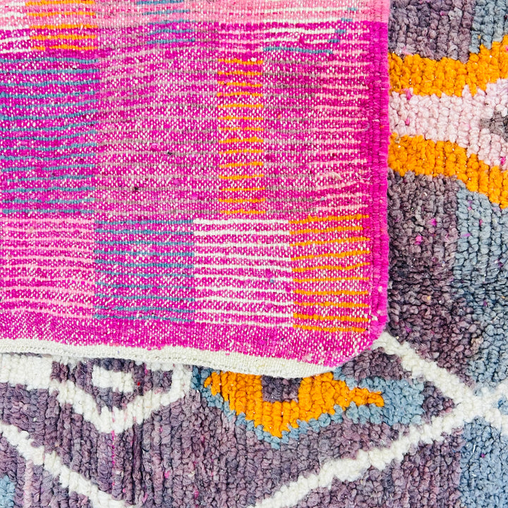 Colorful vintage Moroccan wool rug with geometric Berber motifs – Rug 661 – 263x160 cm

