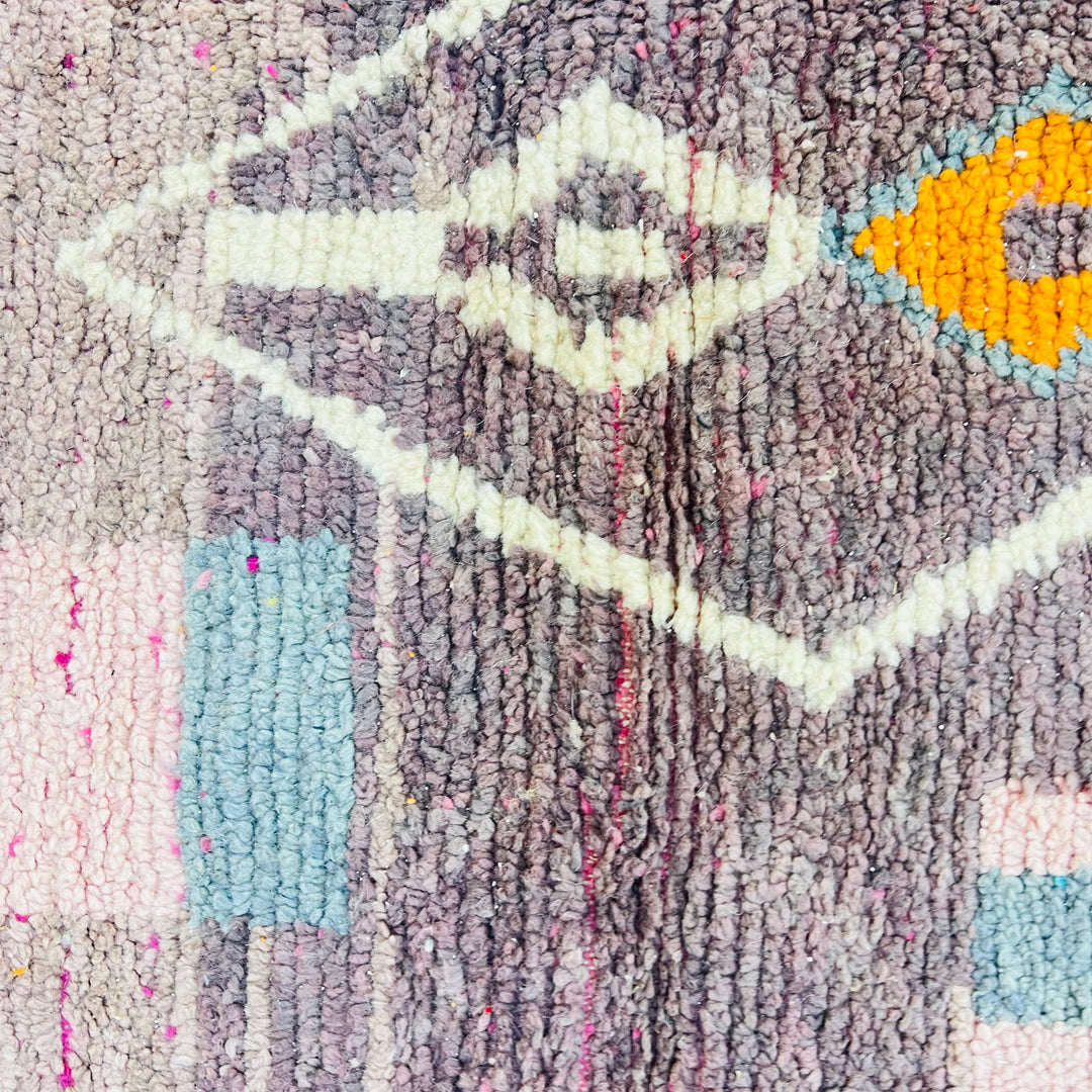 Colorful vintage Moroccan wool rug with geometric Berber motifs – Rug 661 – 263x160 cm

