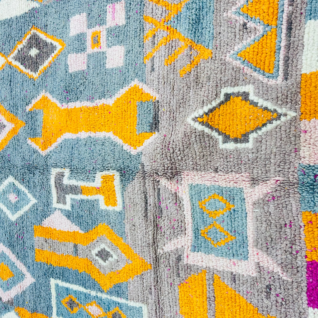 Colorful vintage Moroccan wool rug with geometric Berber motifs – Rug 661 – 263x160 cm

