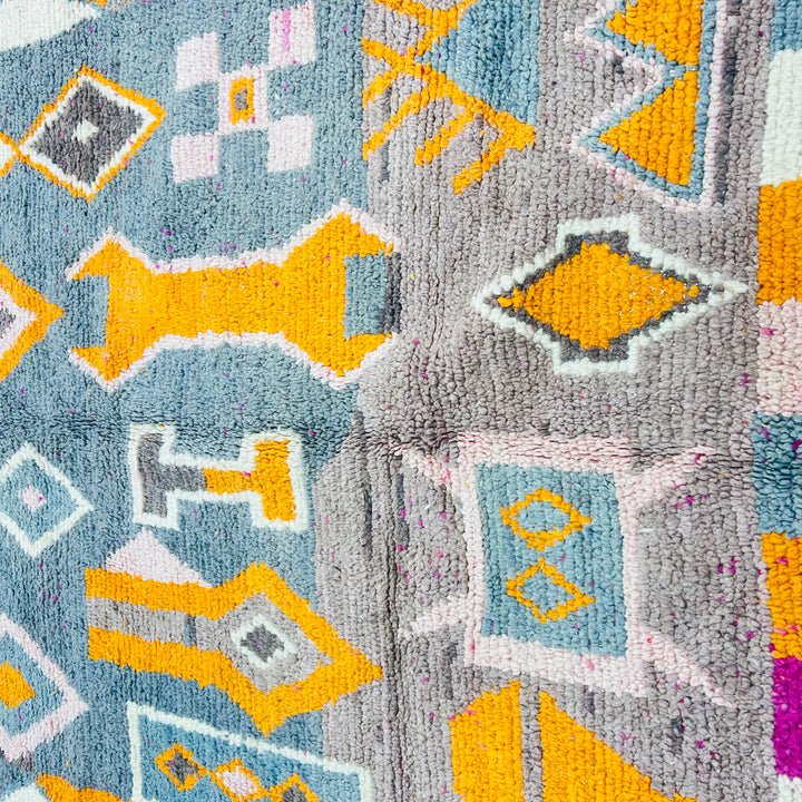 Colorful vintage Moroccan wool rug with geometric Berber motifs – Rug 661 – 263x160 cm

