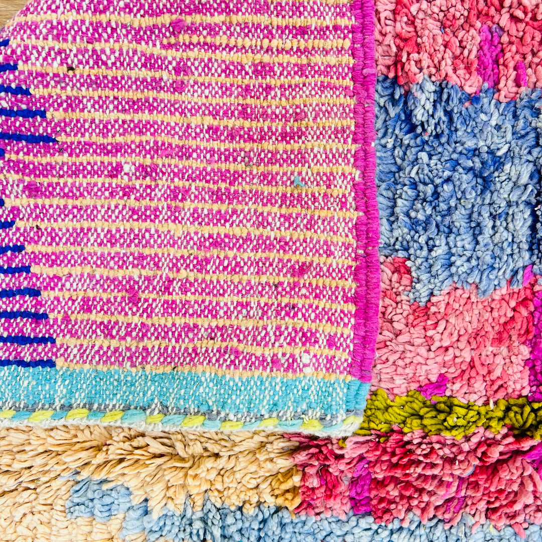 Colorful Moroccan wool rug with abstract block pattern – Rug 713, size 200x160 cm


