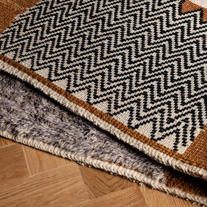 Modern Patchwork Beni Mrirt Rug – Custom Moroccan Wool