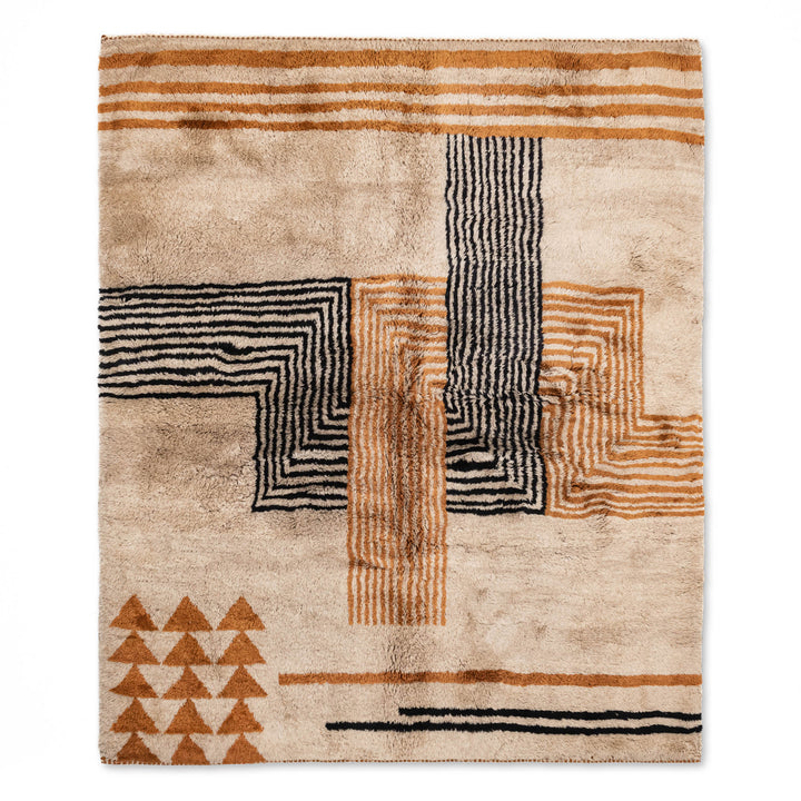Modern Tribal Beni Mrirt Rug – Handwoven in Morocco