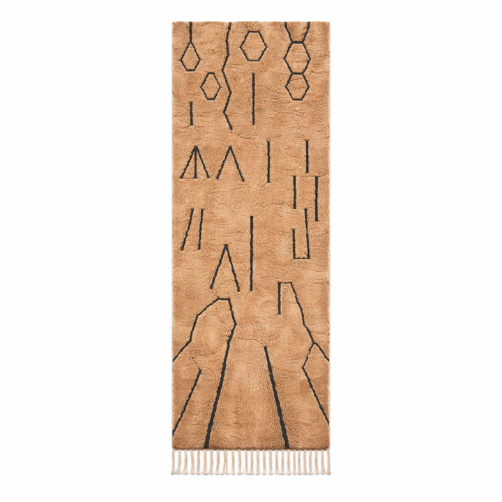 Neutral Moroccan Runner Rug – Handmade Wool Rug