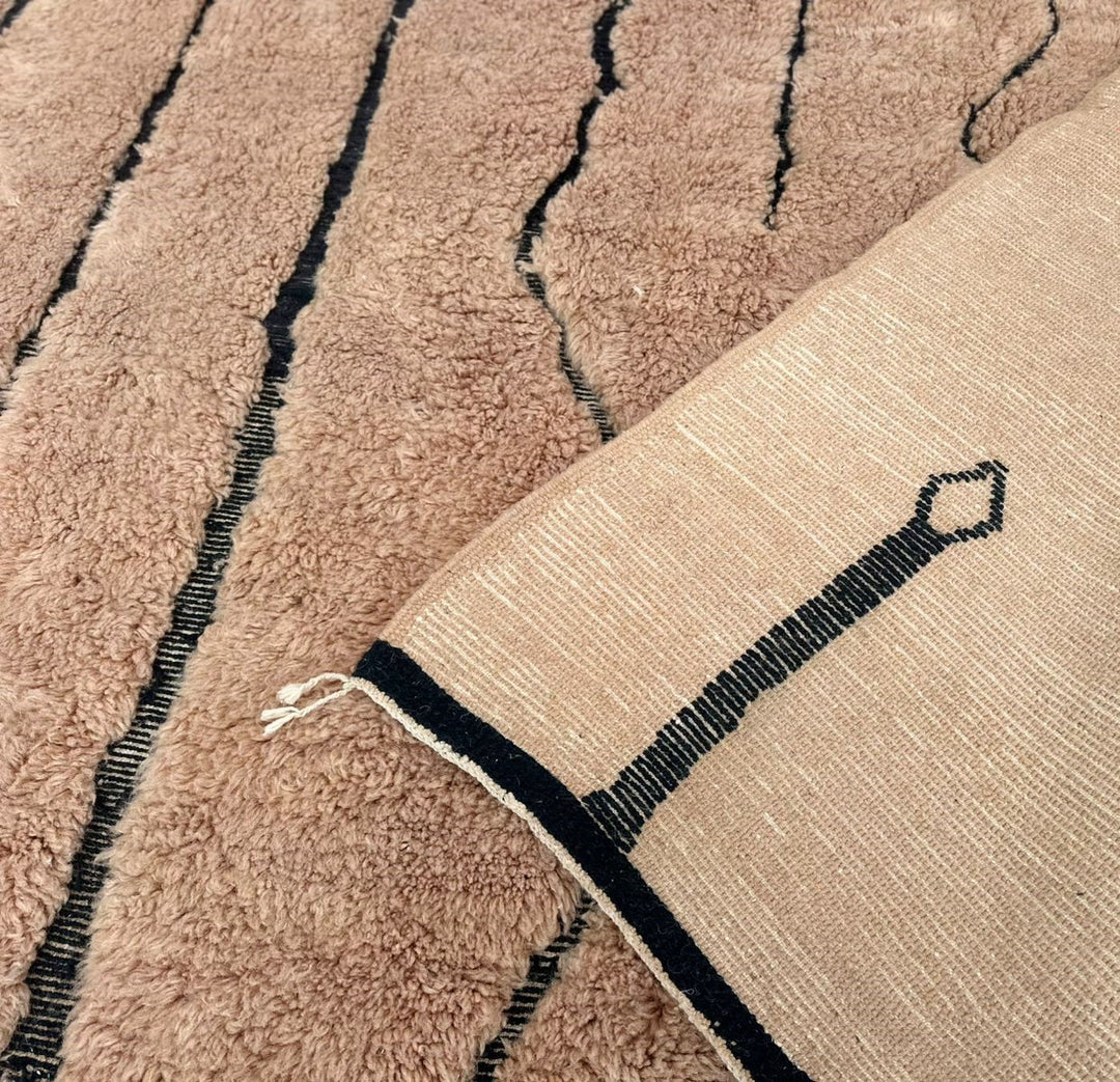 Neutral Moroccan Runner Rug – Handmade Wool Rug