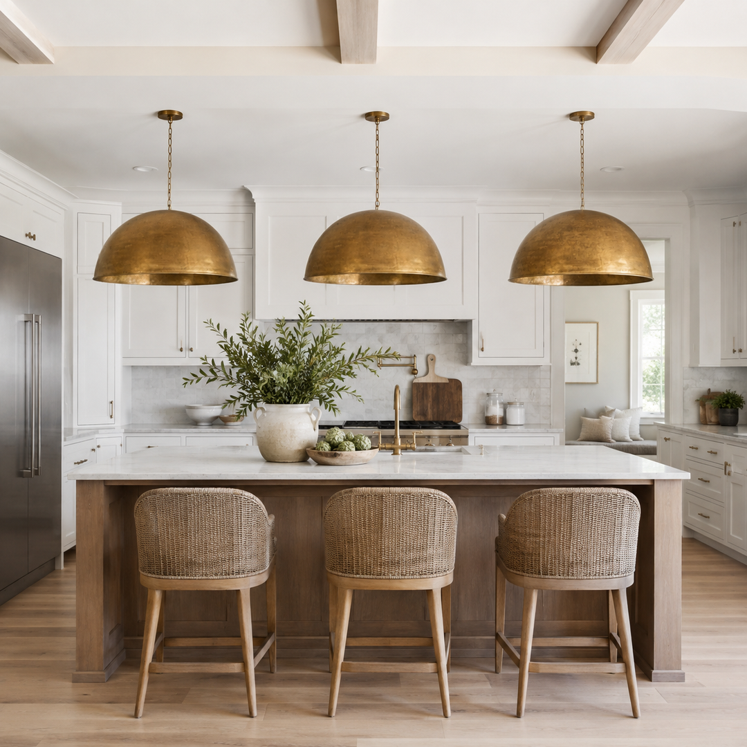 Moroccan Pendant Lamp, solid brass- Hammered Brass Pendant Lamp