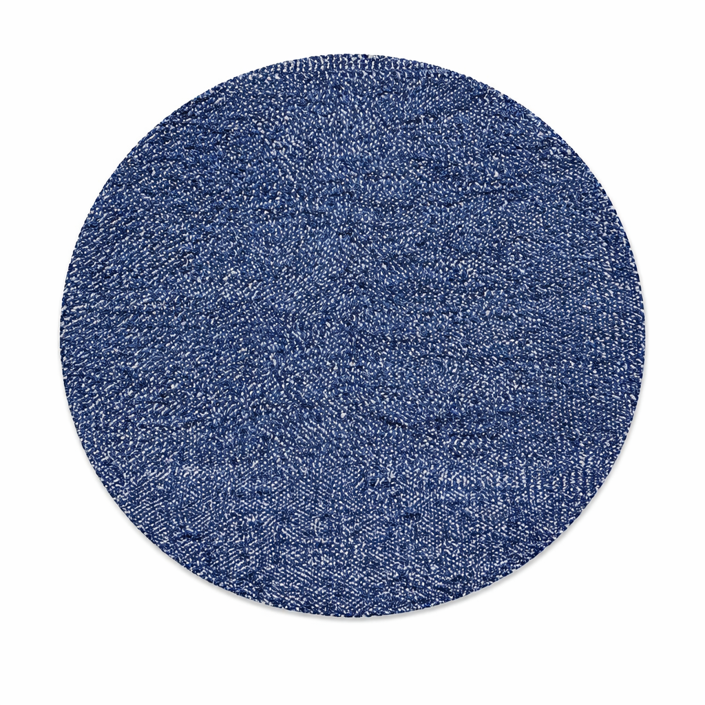 round blue moroccan wool rug handmade berber shag round rug