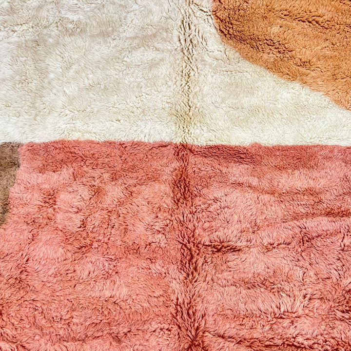 round color block moroccan wool rug modern abstract berber shag rug