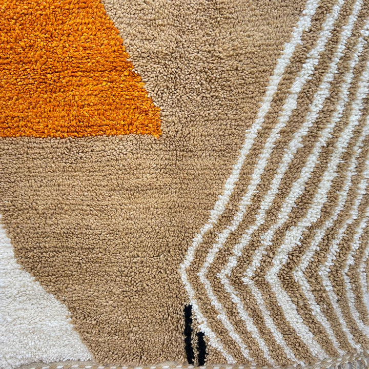 round modern moroccan wool rug abstract berber shag